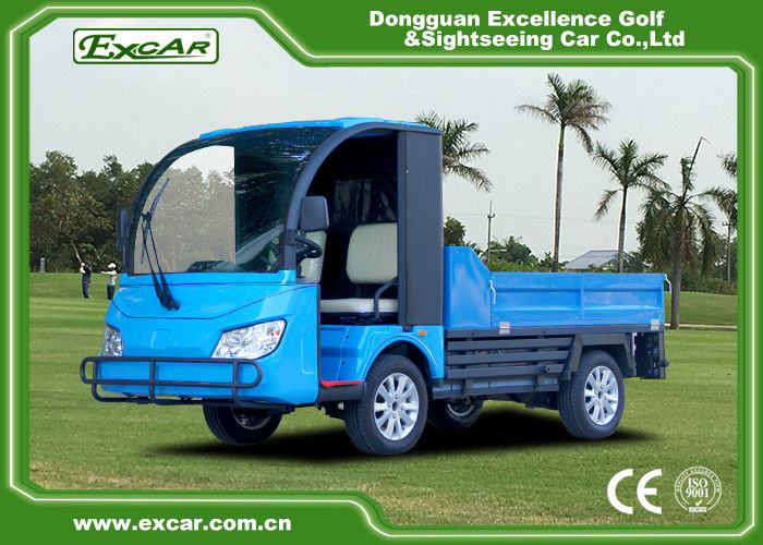 Blue Color Two Seater Electric Utility Car With 7 5kw 48v Trojan