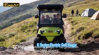 A Closer Look: Multi Use Lifted 6 Seater Electric Golf Buggy With Rear Flip Seat Color Customizable
