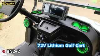 BN2+2 white high-altitude electric golf cart, equipped with 72V lithium battery