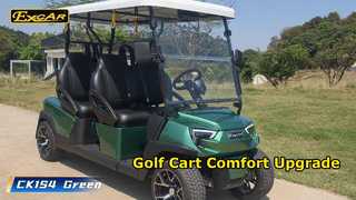 CK1S4 Green Electric Golf Carts  Optional premium seats for enhanced comfort. Solid chassis with amp