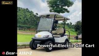 A1S2+2 White Seats  Electric Golf Carts 5KW AC Asynchronous Motor 48V Lithium Battery