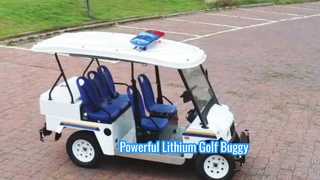 Watch: 5-Seater Electric Golf Buggy with Warning Light  Equipped with 48V Lithium Battery Showcase