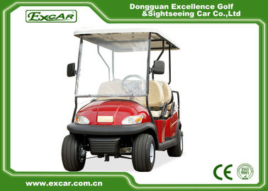 Red 6 Seater Club Car Golf Cart With Rain Cover , ADC 48V 3.7KW Motor