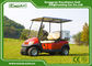 Red 48V Trojan Battery Electric Golf Car With Small Ice Box / Two Seater Golf Buggy